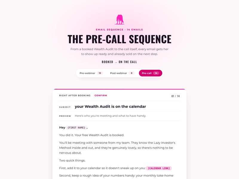 Pre-call sequence preview